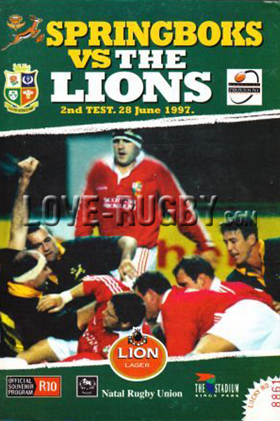 1997 South Africa v British Lions  Rugby Programme